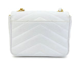 Chanel Vintage White Caviar Mini Flap Bag Chevron 24k GHW 2SG