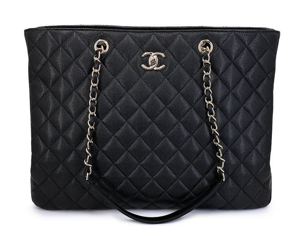 Chanel Black Caviar Timeless Classic Grand Shopper Tote Bag GHW 0JD