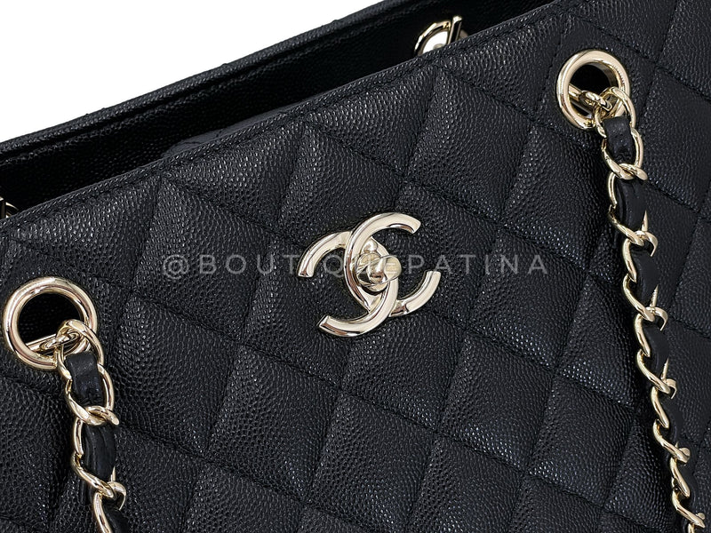 Chanel Black Caviar Timeless Classic Grand Shopper Tote Bag GHW 0JD