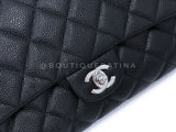 Chanel 2014 Timeless Black Caviar Clutch on Chain Flap Bag SHW OB7