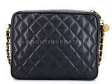 Chanel 1994 Vintage Black Caviar Classic Flap Camera Case Bag 24k GHW XZJ