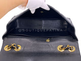 Chanel 1994 Vintage Black Caviar Jumbo Classic Flap Bag 24k GHW Mademoiselle DKV