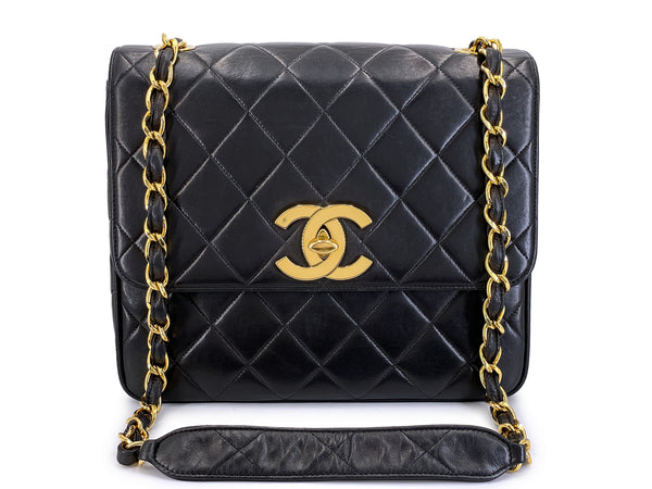 Chanel Vintage 1995 Square Tall Crossbody Flap Bag 24k GHW PF5