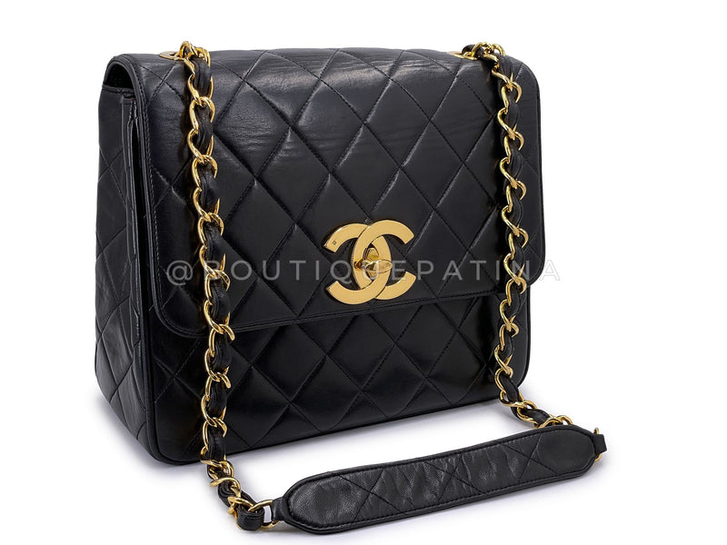 Chanel Vintage 1995 Square Tall Crossbody Flap Bag 24k GHW PF5