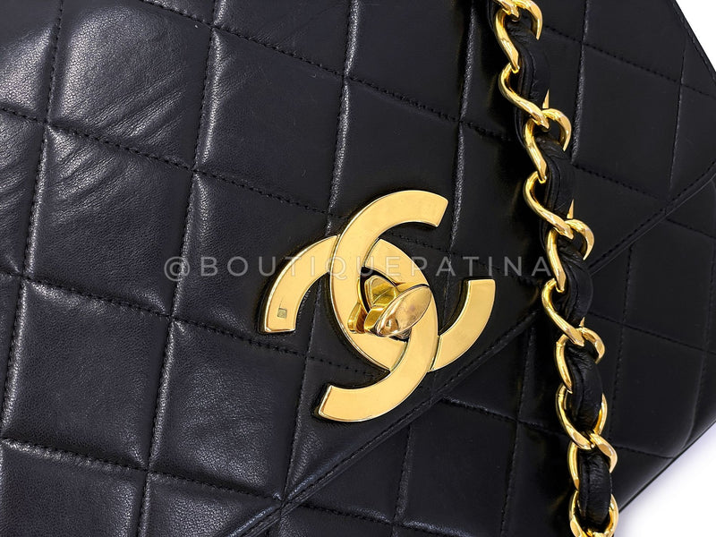 Chanel Vintage 1995 Square Tall Crossbody Flap Bag 24k GHW PF5