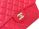 Chanel 2020 Dark Pink Caviar Timeless Clutch Bag GHW QA2