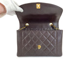 Chanel 1997 Vintage Brown Caviar Medium Diana Flap Bag 24k GHW 2C4