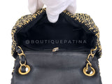 Chanel 19A Paris New York Egypt Métiers d'Art Square Mini Gold Spun Flap Bag X6D