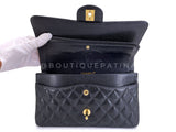 Chanel 2003 Vintage Black Caviar Medium Classic Double Flap Bag 24k GHW D3R
