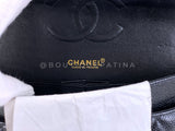 Chanel 2003 Vintage Black Caviar Medium Classic Double Flap Bag 24k GHW D3R