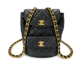 Chanel 1996 Vintage Black Lambskin Duma Backpack Bag 24k GHW CAR
