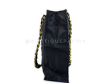 Chanel 1994 Vintage Black Nylon Canvas Chunky Chain Tote Bag 24k GHW Z6U