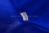 Rare Chanel 1989 Vintage Royal Blue Lizard Square Mini Evening Bag 24k GHW 37W