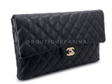 Chanel 2019 Black Caviar Timeless Classic Clutch Flap Bag GHW BIP