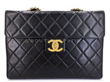 Chanel 1995 Vintage Hidden Flap Pocket Briefcase Chain Bag 24k GHW OKA