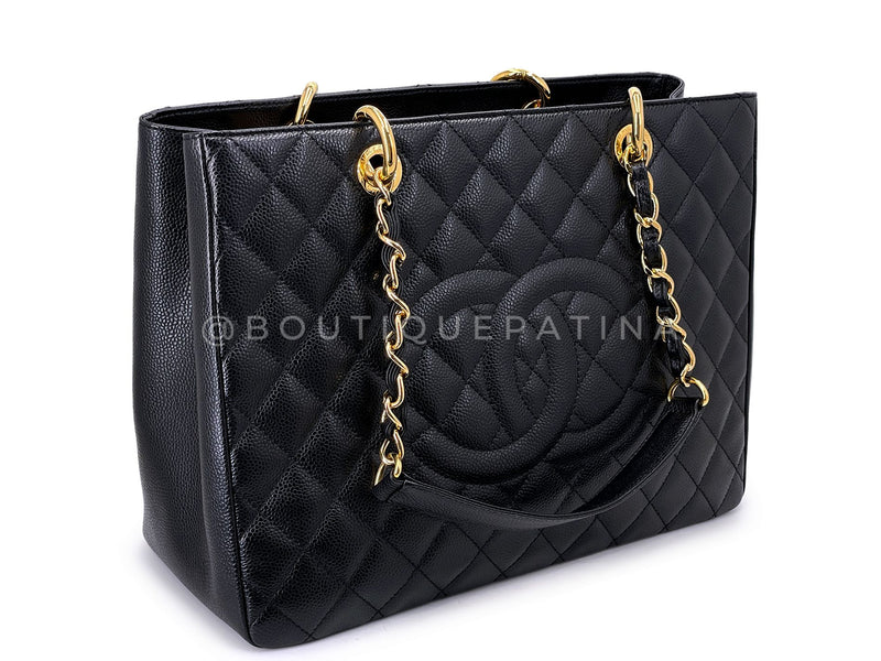 Chanel Black Caviar Grand Shopper Tote GST Bag GHW R1K