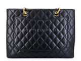 Chanel Black Caviar Grand Shopper Tote GST Bag GHW R1K