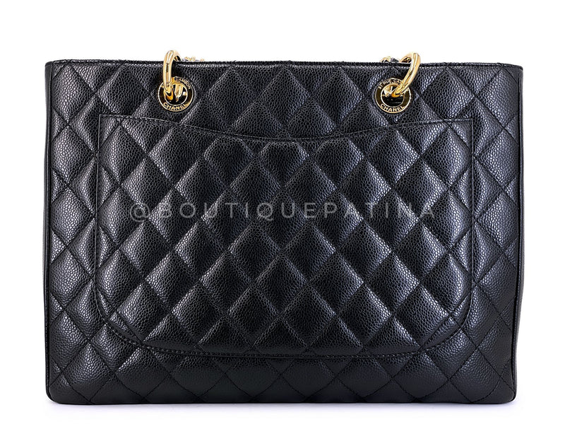 Chanel Black Caviar Grand Shopper Tote GST Bag GHW R1K