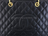 Chanel Black Caviar Grand Shopper Tote GST Bag GHW R1K