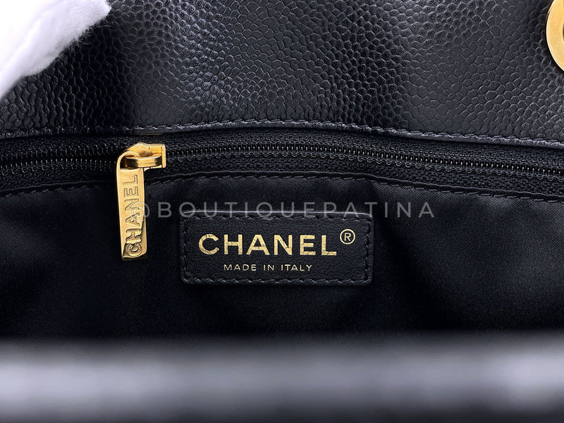 Chanel Black Caviar Grand Shopper Tote GST Bag GHW R1K