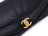 Chanel Black Lambskin Pillow Jumbo Clutch Flap Bag GHW J4Q