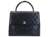 Chanel 2000 Vintage Black Caviar Classic Kelly Bag SHW 5HQ