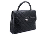 Chanel 2000 Vintage Black Caviar Classic Kelly Bag SHW 5HQ