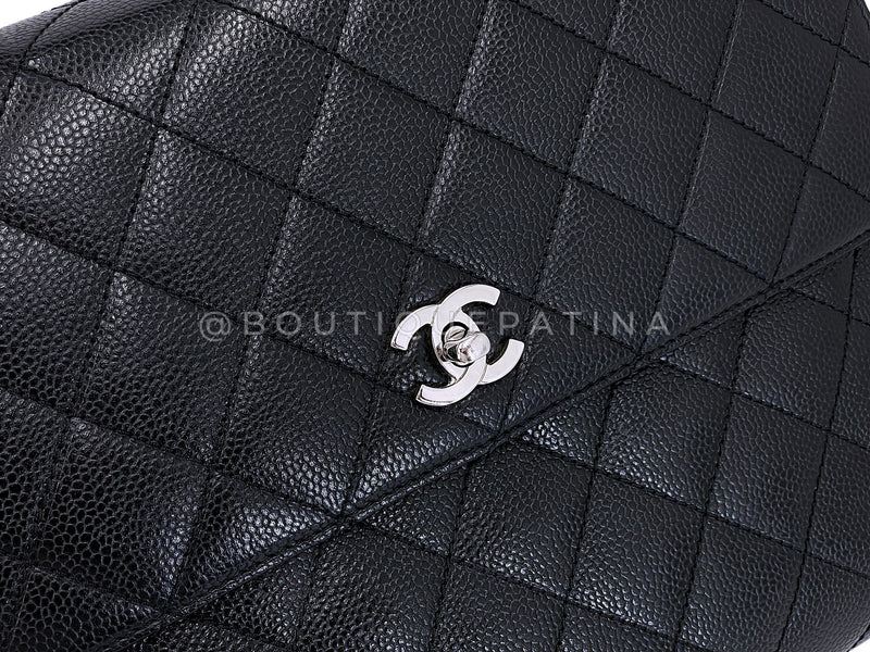 Chanel 2000 Vintage Black Caviar Classic Kelly Bag SHW 5HQ