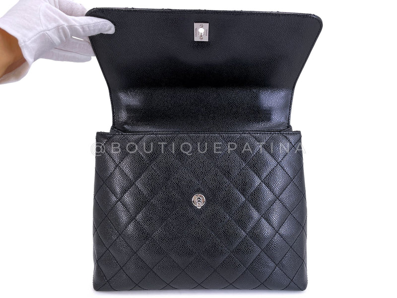 Chanel 2000 Vintage Black Caviar Classic Kelly Bag SHW 5HQ