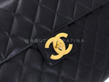 Chanel 1996 Vintage Black Caviar Briefcase Tote Bag 24k GHW YDR