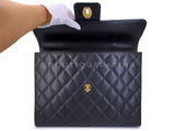 Chanel 1996 Vintage Black Caviar Briefcase Tote Bag 24k GHW YDR