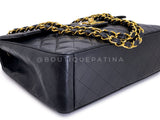 Chanel 1994 Vintage Black Maxi Classic Flap Bag 24k GHW FTD