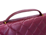 Chanel Vintage 1994 Wine Burgundy Caviar Briefcase Tote Bag 24k GHW CRG