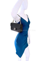 Chanel 2013 Black Westminster Pearl and Chain Flap Bag TL6