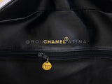Chanel 1995 Vintage Black Letter Large Bowler Duffle Bag U3N