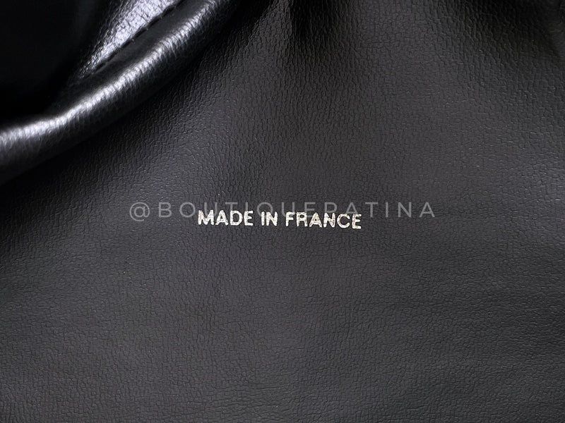 Chanel 1995 Vintage Black Letter Large Bowler Duffle Bag U3N