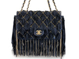 Chanel 14A Paris-Dallas Studded Fringe Dripping Chain Bag GHW JWU