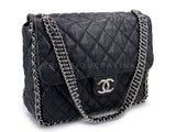 Chanel Black Luxe Chain Around Maxi Flap Bag SHW 65I