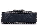 Chanel Black Luxe Chain Around Maxi Flap Bag SHW 65I