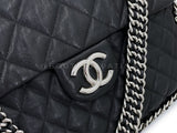 Chanel Black Luxe Chain Around Maxi Flap Bag SHW 65I