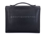 Hermès Black Fjord Sac a Depeche Mini Briefcase Bag 27 PHW E83