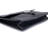 Hermès Black Fjord Sac a Depeche Mini Briefcase Bag 27 PHW E83