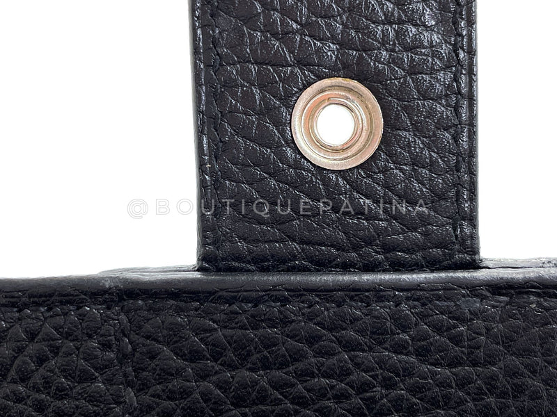 Hermès Black Fjord Sac a Depeche Mini Briefcase Bag 27 PHW E83