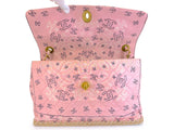 Chanel 1994 Vintage Baby Pink Bandana Maxi Straw Jumbo Flap Bag Paisley Print X43
