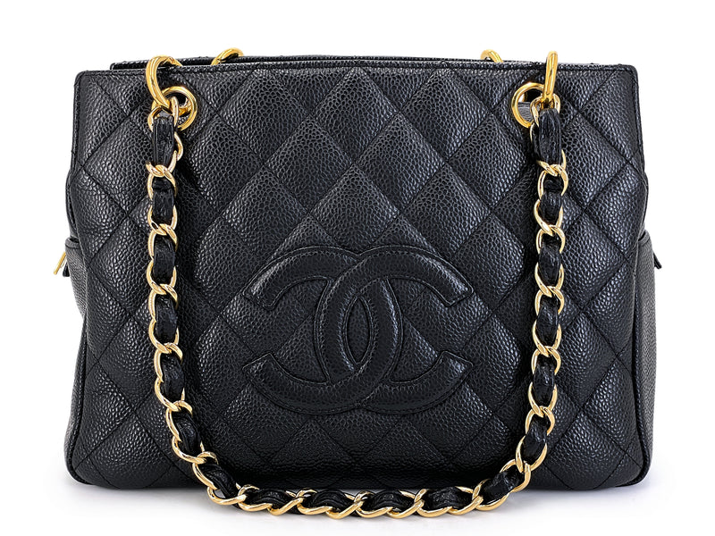 Chanel 2007 Vintage Black PTT Petite Timeless Tote Bag 24k GHW R0W