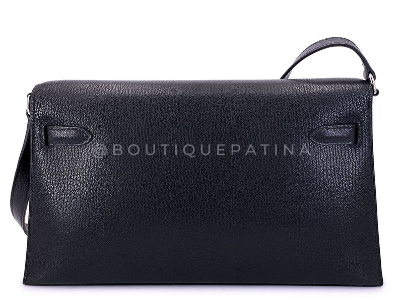 Hermès Black Chèvre Chamkila Kelly Elan Palladium PHW Bag KOS