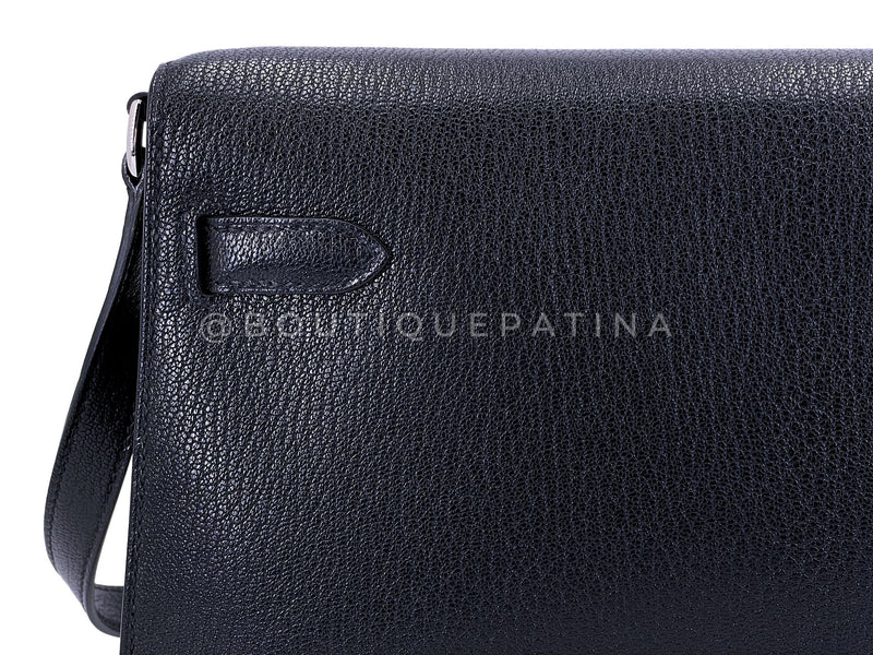 Hermès Black Chèvre Chamkila Kelly Elan Palladium PHW Bag KOS