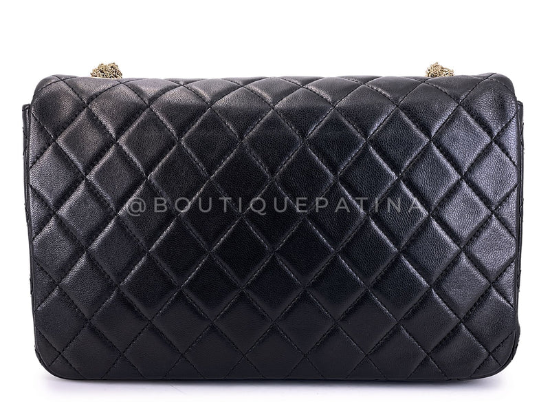 Chanel 2014 Black Westminster Pearl Braided Flap Bag GHW 523