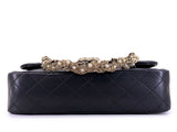 Chanel 2014 Black Westminster Pearl Braided Flap Bag GHW 523