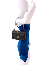 Chanel 2014 Black Westminster Pearl Braided Flap Bag GHW 523